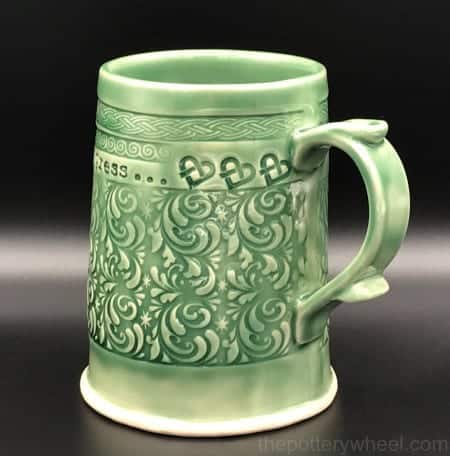 Glazed stoneware mug