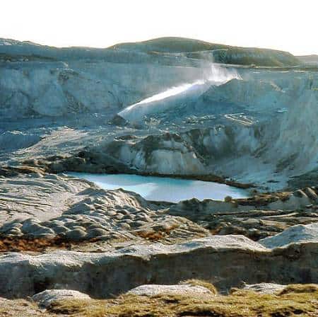 clay being mined from the ground