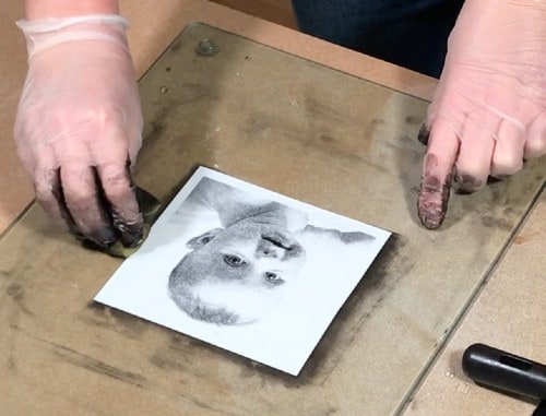 Transfer an image onto clay