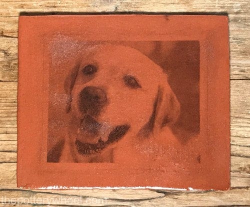 Transferring image onto terracotta clay