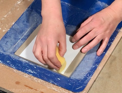 cleaning up the litho plate