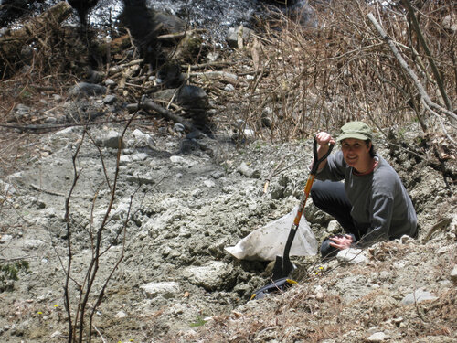 digging for wild clay