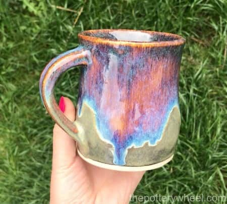 Glazed stoneware mug