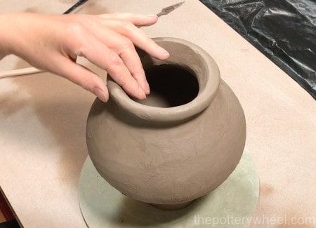 hand building with clay