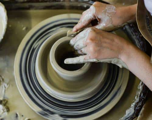 Stoneware shop in oven