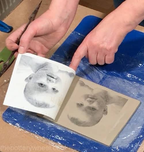 transfer an image onto clay