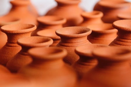 Terracotta earthenware pottery