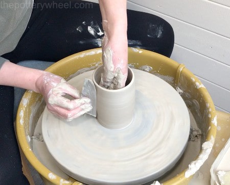 Wheel throwing clay