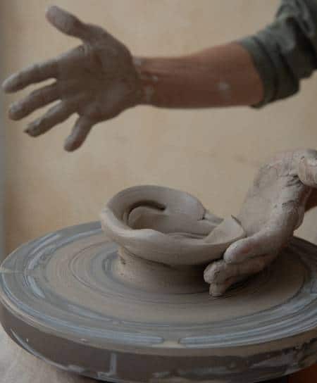 the creative process of making pottery