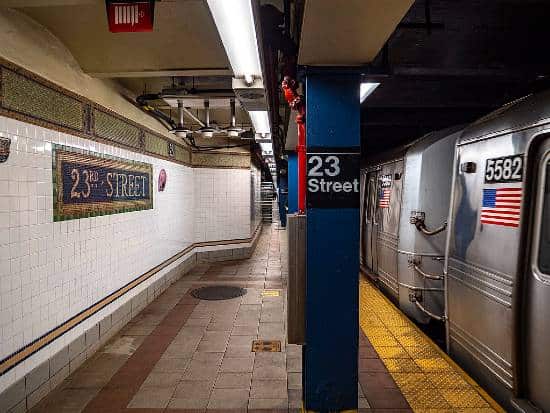 23rd Street Subway station with Rookwood pottery tiles