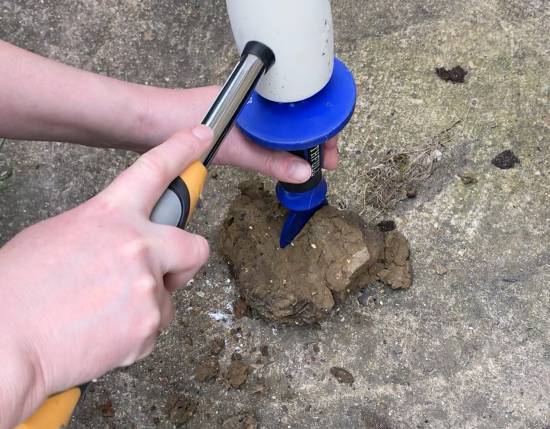 cutting the wild clay chunks