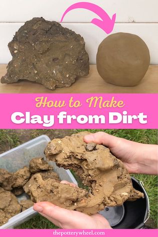 How to Process Soil into Clay for Pottery  Diy pottery, Homemade clay, How  to make clay