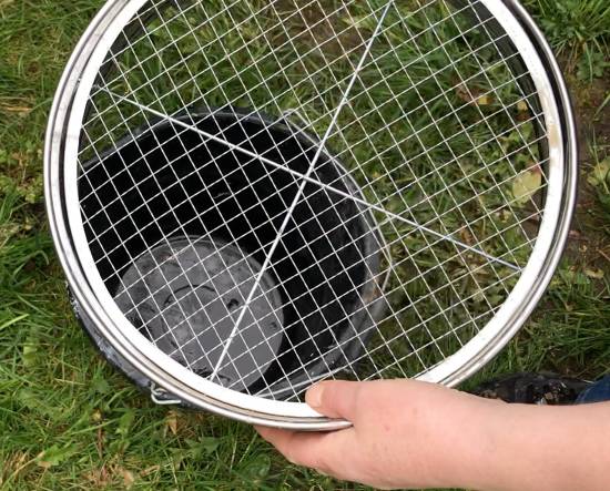 large mesh garden sieve