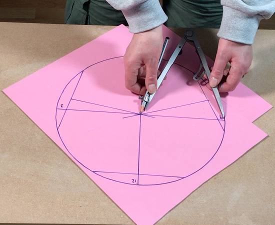 measuring the radius of the ceramic clock