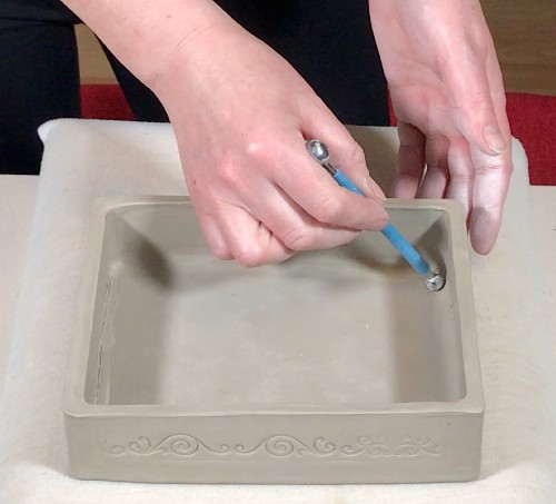 Stylus pottery tool for blending clay