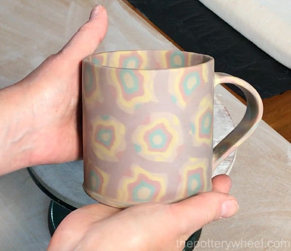 Nerikomi pottery mug