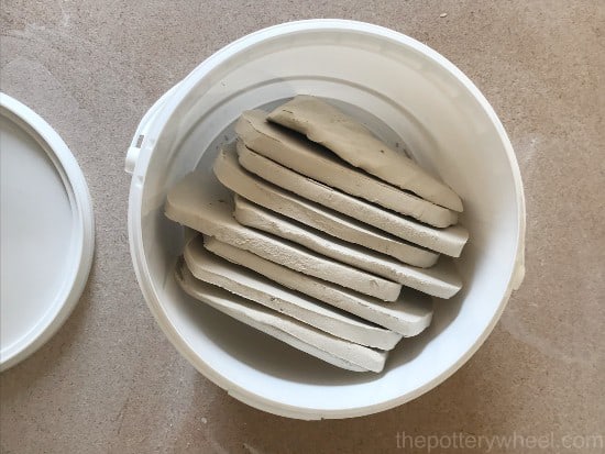 how to store pottery clay in a dried form