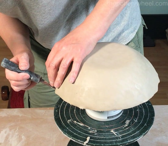 Trimming the slab bowl