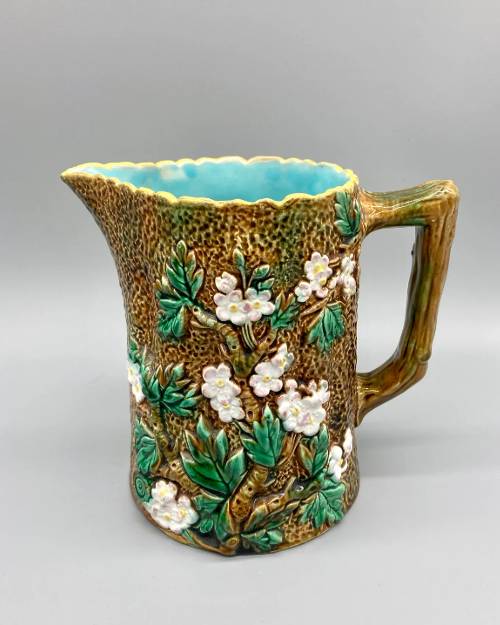George Jones Majolica pottery pitcher