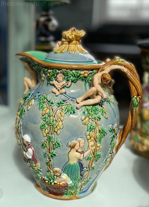 Lead glazed majolica pottery by Minton