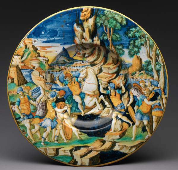 Istoriato maiolica plate