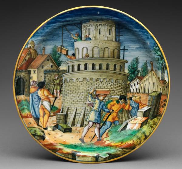 Plate with The Building of the Tower of Babel