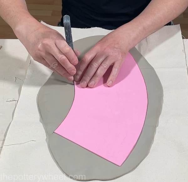 cut out clay vase templates