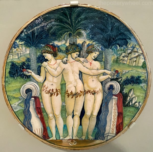 tin glazed earthenware plate
