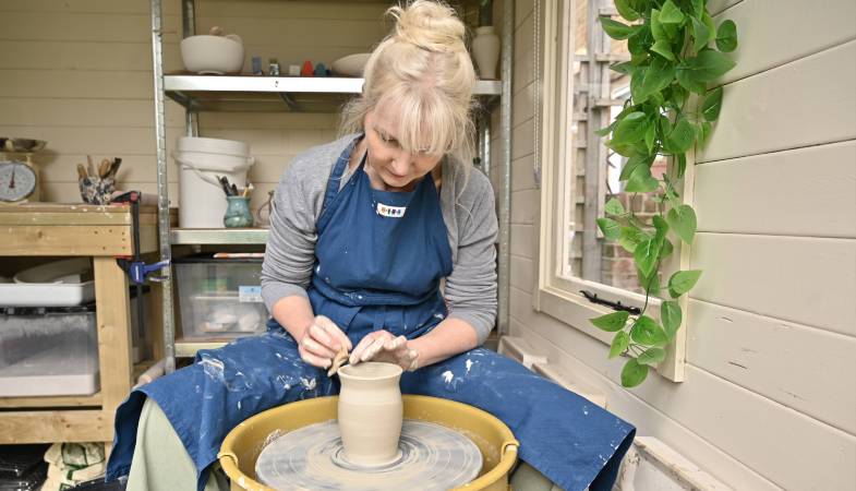 Lesley at The Pottery Wheel