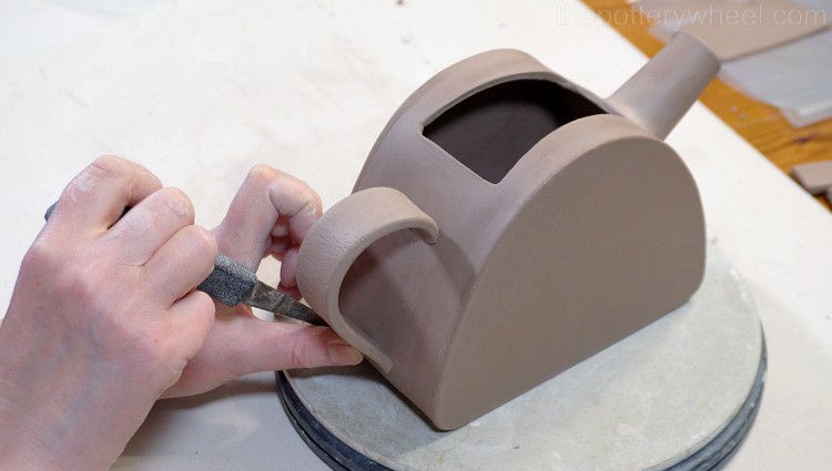 how to make a slab pottery teapot