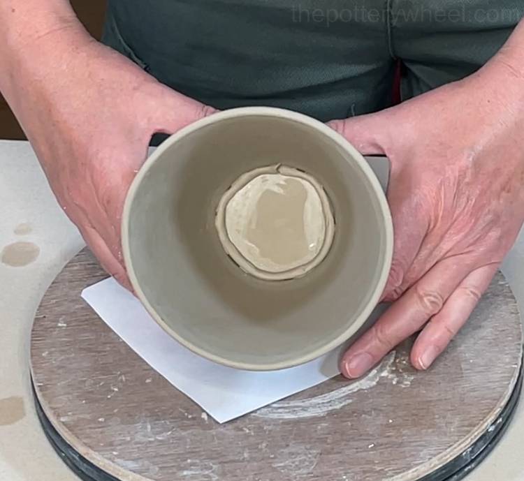 clay coil in the base of the mug