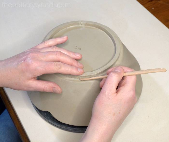 Blending the foot ring onto the bowl