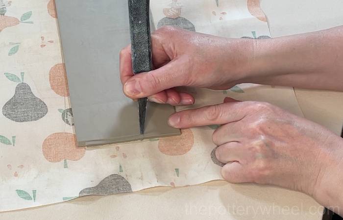 bevelling the edge of the slab