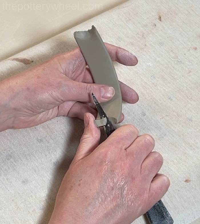 shaping the end of the handle