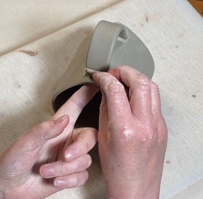tidying up the handle