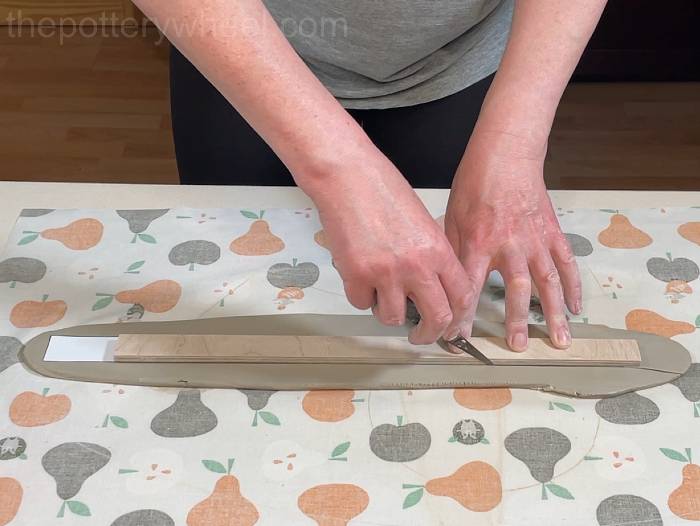 cutting out the flower jug handle