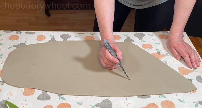 getting rid of bubbles in the clay slab