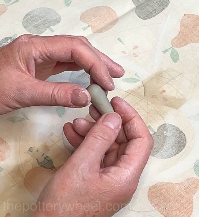 making the knob for the teapot lid