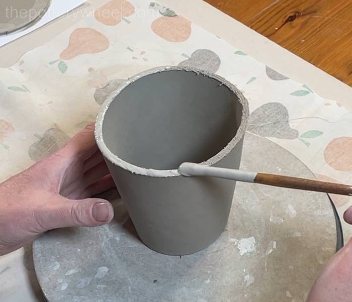 Apply slip to both surfaces