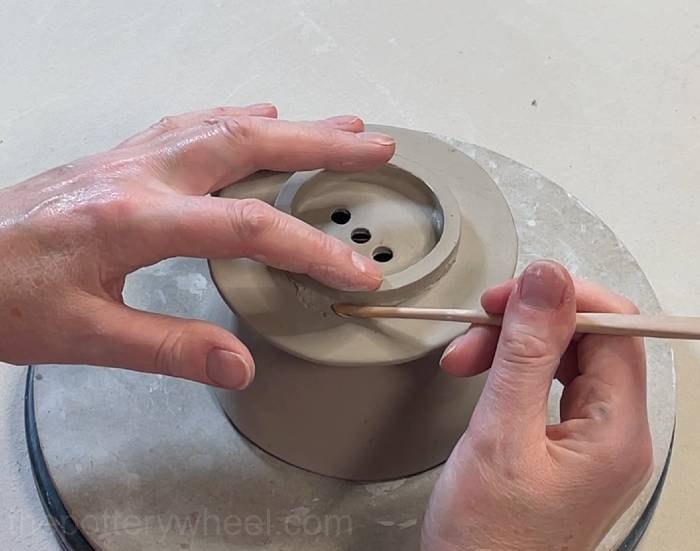 Blending the flange onto the pour-over coffee dripper base