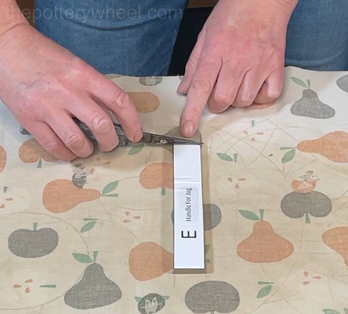 Making the handle with template E