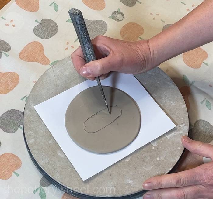 Marking where to put the holes on the coffee dripper