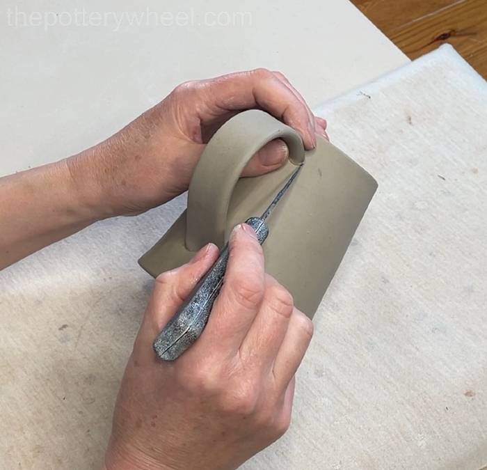 Marking where you want the handle to go