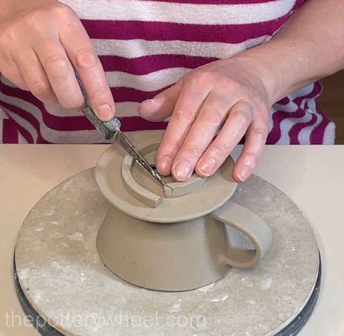 Preparing the clay flange