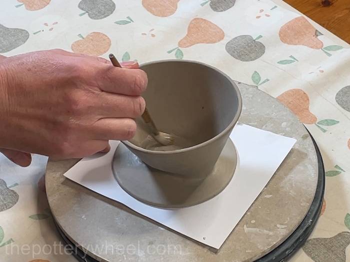 Smoothing the inside join of the pour-over coffee dripper
