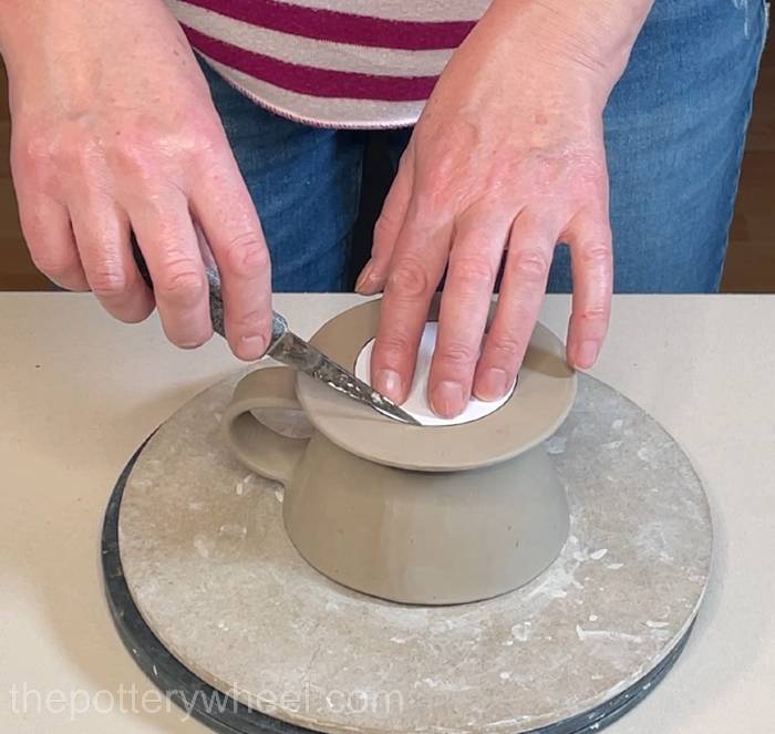 Using template G to mark a guide line