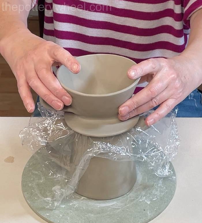checking that the coffee dripper fits