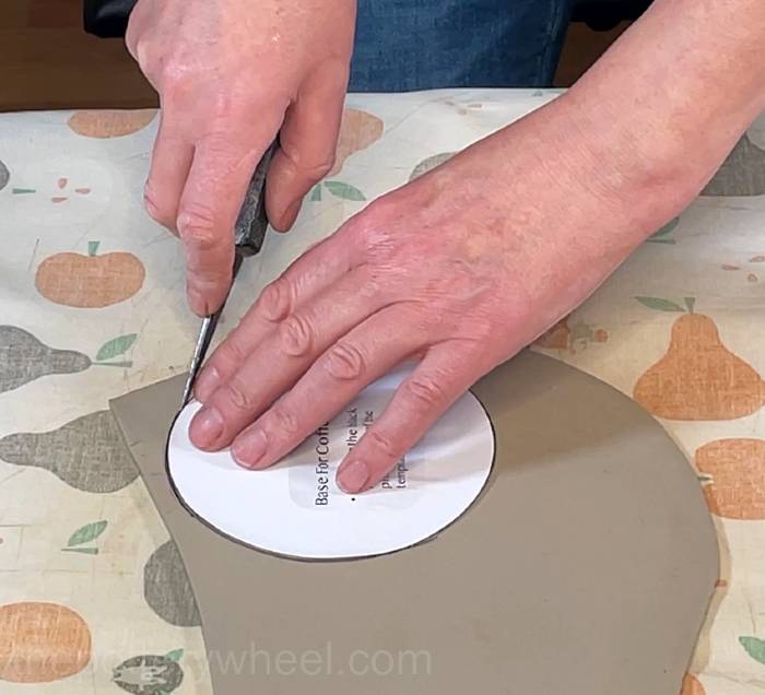 cutting around template C