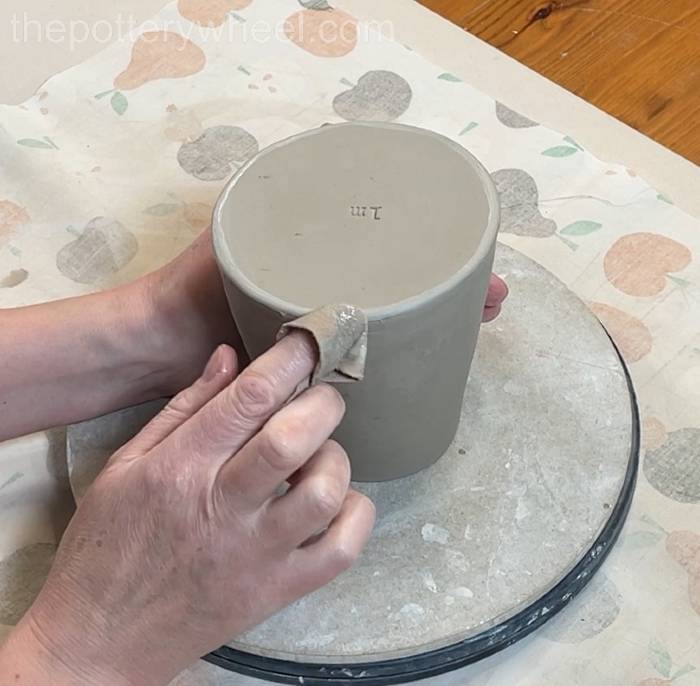smoothing down the edge