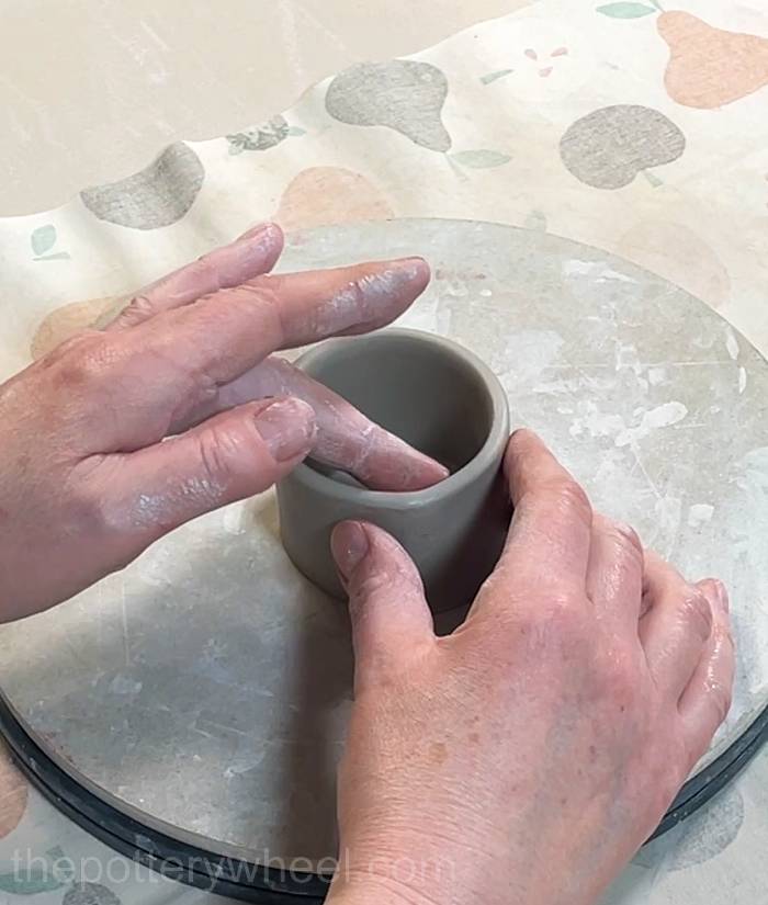 Making the cylinder shaped neck